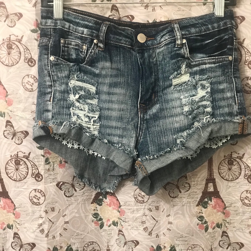 Denim shorts